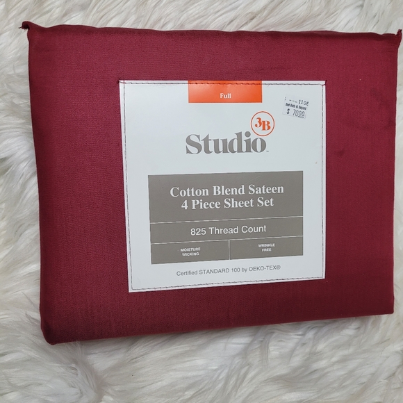 Studio 3B Bedding Nwt Studio Cotton Blend Sateen Sheets Poshmark